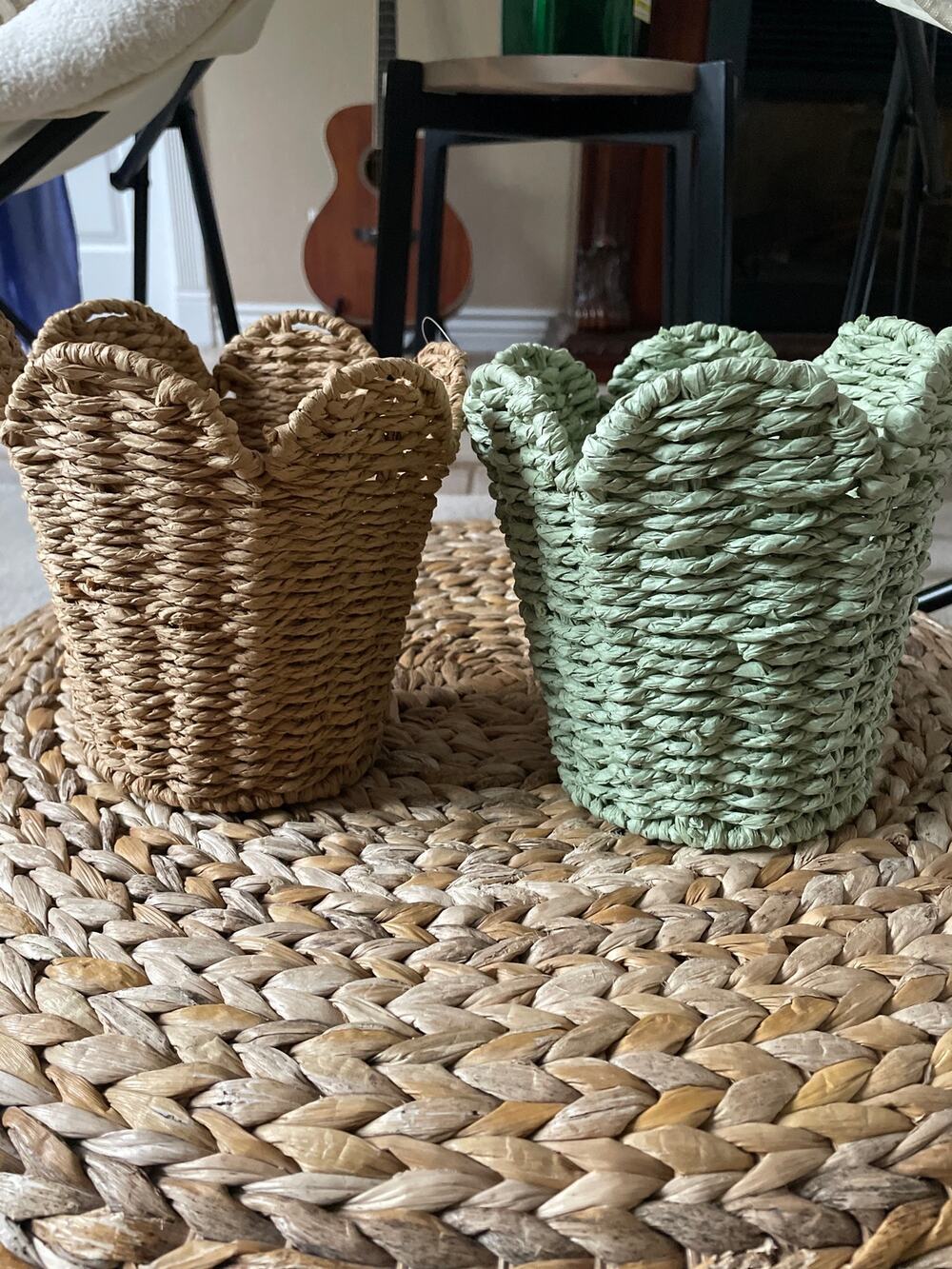 Woven Scallop Baskets Wired